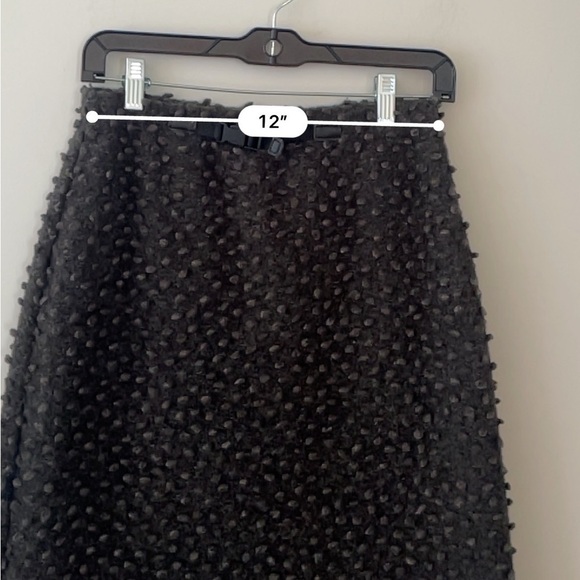 Vintage 1970’s Trocadero Paris pom knit‎ charcoal black skirt 24 inch waist - Picture 5 of 12